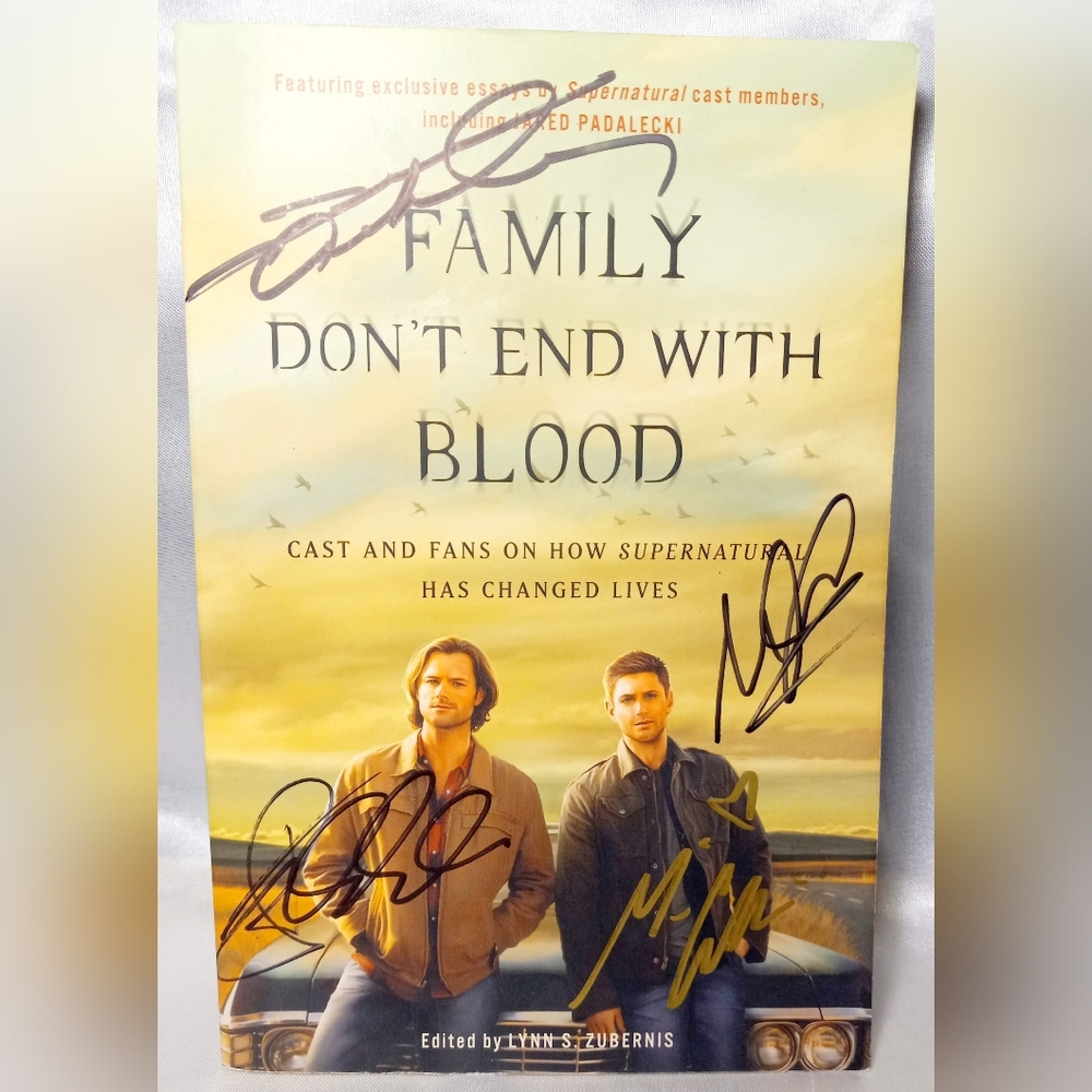 Family Don't End With Blood Book, Supernatural, Autographed